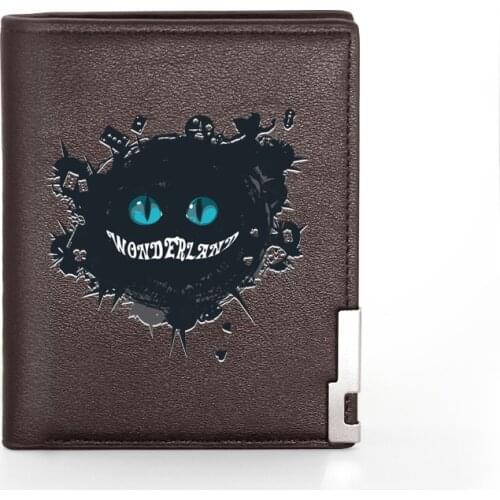 Dream Alice in Wonderland Printing Mens Wallet Leather Purse For Men Credit Card Holder Short Male Slim Coin Money Bags
