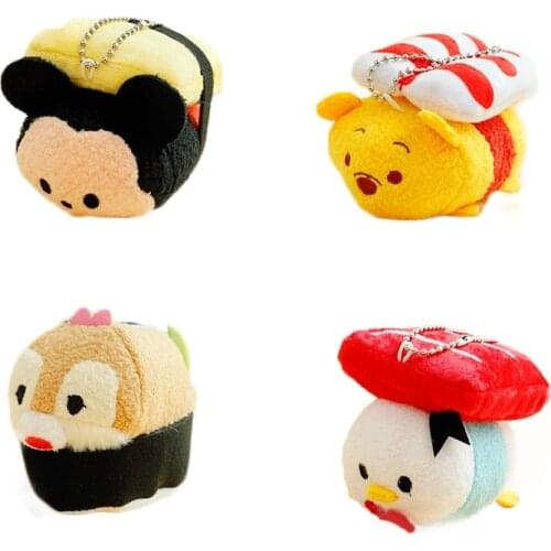 DISNEY TSUM TSUM Winnie the Pooh Mickey Minnie Sushi Series Stuffed Plush Toys Kawaii Disney Plush Doll Gifts for Kids