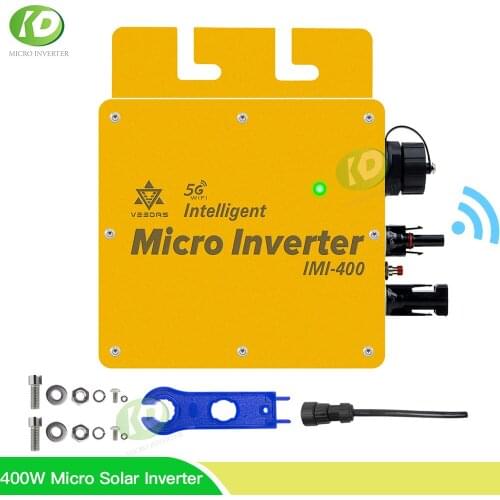 New 400W Micro Solar Inverter On Grid Tie Inverter 22-50VDC Pure Sine Wave Converter 110V 220V AC With 2.4G WIFI For 60 72 Cell