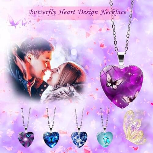 Otoky versatile Street trendsetter accessories womens sweater chain fashion beautiful mysterious butterfly time gem necklace