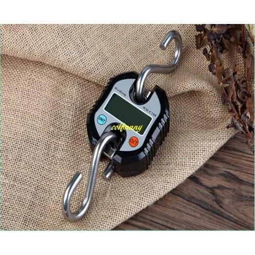 20pcs/ot l150kg/50g Crane Scale Portable Digital Stainless Steel Hook Hanging Scales Loop Weighing Balance LCD Backlight