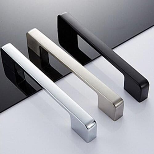 Zinc Alloy American style Kitchen Cabinets Handle Pulls Black Cupboard Handle Drawer Door Knob Fashion Furniture Handle Hardware