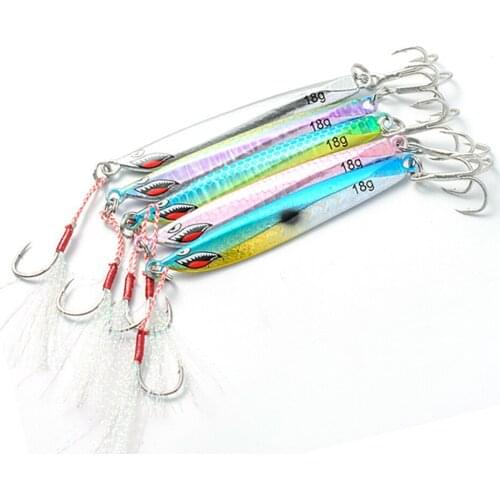 New 1PCS 14g/18g/25g Jig Fishing Baits Artificial Metal Fishing Baits Sinking Hard Fising Baits Super Long Shoting Coating Baits