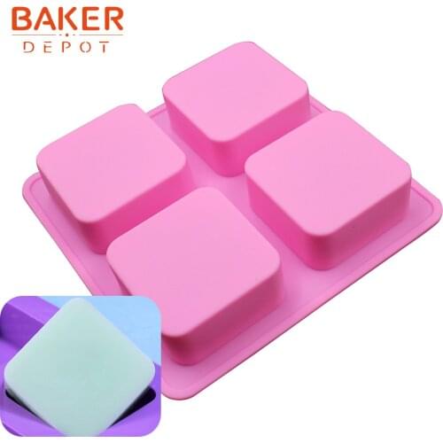 Silicone handmade soap mold 6.6 * 6.6 * 3cm cubes surface curved cake baking molds pastry moulds SSM-001-8