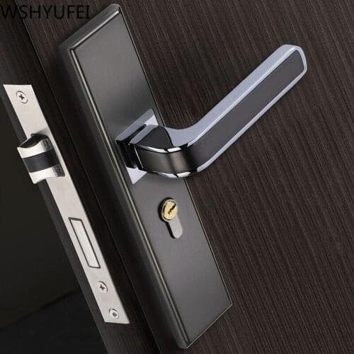 Modern Mute Room Door Lock Handle Fashion Interior Door Knobs Single Bolt Door Lock Anti-theft Gate Lock Furniture Hardware