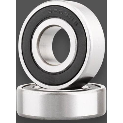 Top 1pcs 6203-RS Deep Groove Ball Bearings 17mm Inner Dia 40mm OD 12mm Bore Double Sealed Chrome Steel Z2