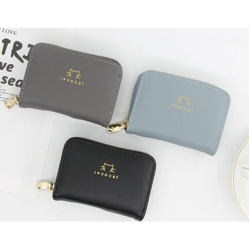 Women Short Wallets Zipper Cutch Bags Money Bag Ladies Party Handbag Letter Print Cartoon Coin Change Pocket ID Card Holder