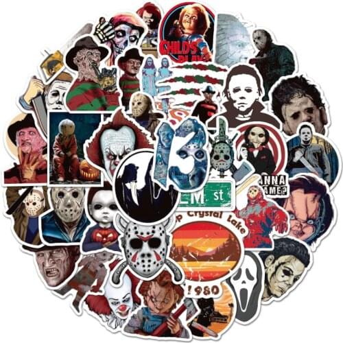 10/30/50pcs/Set Thriller Herror Movie Cars Graffiti Stickers For Mobile phone cover Refrigerator Computer Motorcycle Notebook