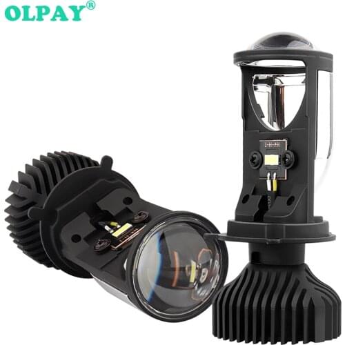2pcs H4 9003 LED Mini Bi-LED Projector Headlight Lens 90W 6000K LED H4 Headlamp Retrofit Car Styling High Low Lights 12v 24v