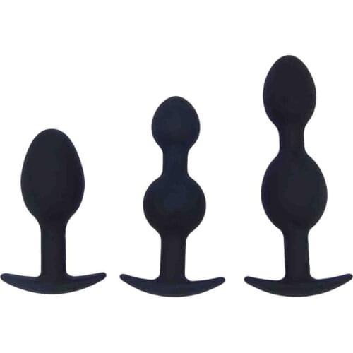 Dingye 3 PCS/set 100% Silicone Anal Sex Toy Anal Ball Kegel Ball Anal Butt Plug Prostate Massager Sex Product for Men