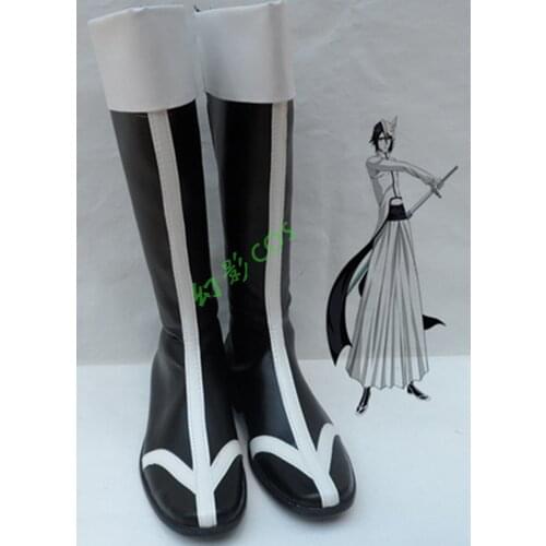 Bleach Ulquiorra cifer Black Halloween Long Cosplay Shoes Boots H016