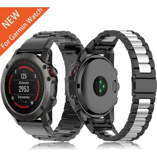 For Garmin Fenix 6 5plus 22mm 26mm Quick Release Classic Metal band strap bracelet for Fenix 6X 5X Plus 3 3HR Fenix 6 Watchbands