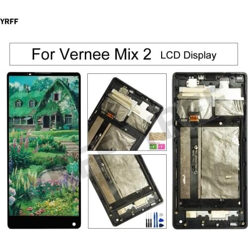 For Vernee Mix 2 LCD Screens With Frame LCD Display Touch Screen Digitizer Assembly Panel Sensor Phone Repair Sets
