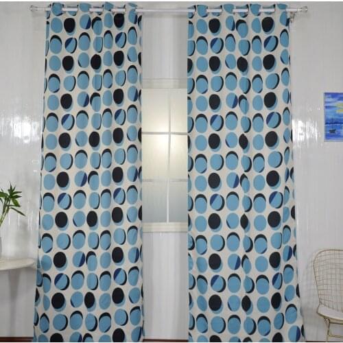 FMH 100% Blackout Curtains for the Bedroom Blinds Living Room Darkening Window Treatment 3tone Dots cortinas de dormitorio