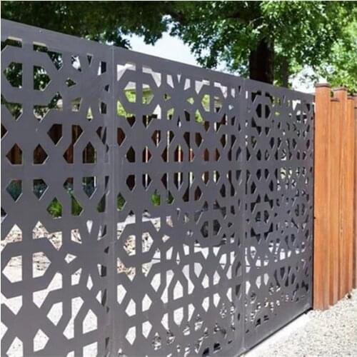Customized stainless steel fence wall screen decoration laser cutting aluminum carving metal plate garden wall divider panel