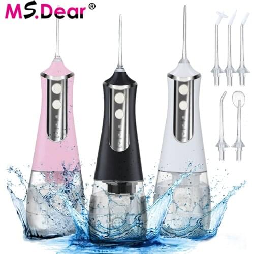 350ML Electric Oral Irrigator 3 Mode Dental Water Flosser Rechargeable teeth whitening Waterproof Water Tank Jet Teeth Cleaner