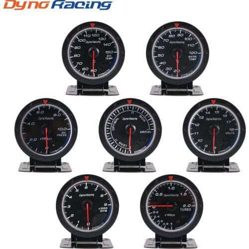 Dynoracing 60MM Volt meter Water temp Oil temp gauge Turbo Boost gauge Oil press meter Exhaust gas temp gauge EGT Vacuum gauge