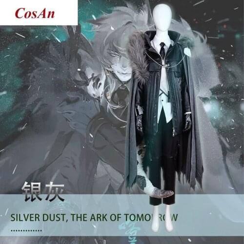 Hot Game Arknights SilverAsh Cosplay Costume The High Quality Fashion Black Battle Uniform Unisex Role Play Clothing Custom-Make