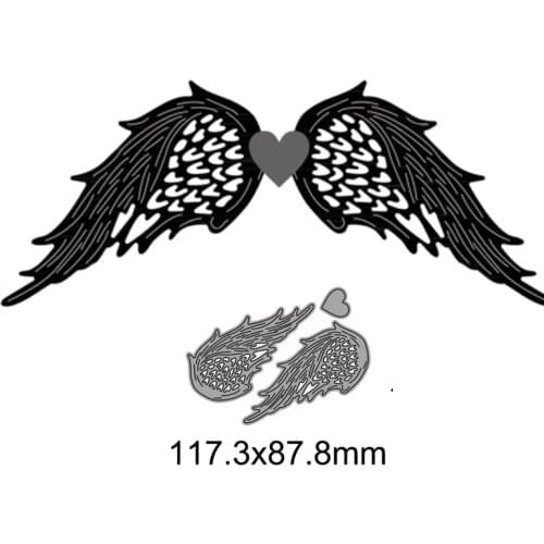 Cute Wings And Heart Metal Cutting Dies for DIY Scrapbook Embossing Album Paper Card Craft Folder Decorative 2021 New
