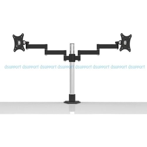 Desktop Dual LCD Computer Monitor Holder 360degree Rotary Free Lifting Dual Monitor Mount Arm Loading 10kgs Each
