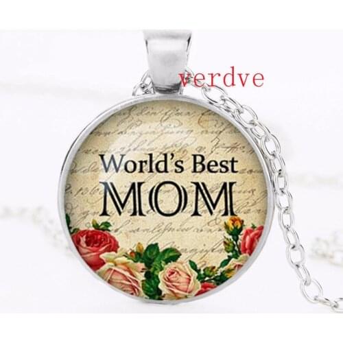 2017 new hot Fashion Mothers day necklace Best Mother pendant Worlds Best MOM necklace Mother day jewelry Gift Accessories