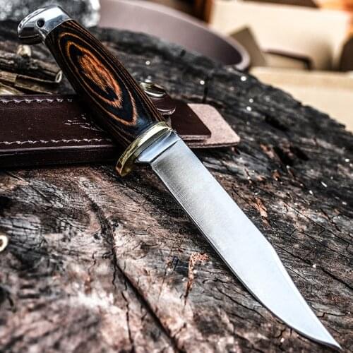TOP BOWIE KNIFE OUTDOORS Army Hunting KNIFES Fighting Fixed-Blade TACTICAL COMBAT Knives Wilderness Survival Camping Tools