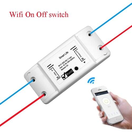 Smart phone control switch 90V-250V 10A timer switch wiring Connector wifi ON OFF switch