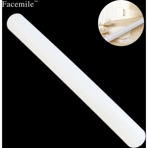 Gift Facemile 23CM Plastic Non-Stick Glide Fondant Rolling Pin Fondant Cake Dough Roller Decorating Cake Roller For Baking 01075