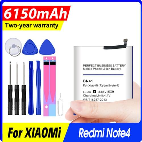 BN41 5950 mAh for Xiaomi Redmi Note 4 Hongmi Note 4 / Note 4X MTK Helio X20 Phone Replacement Batteries