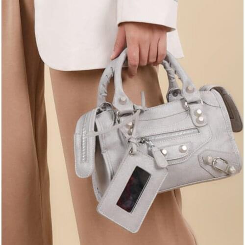 Girls Shoulder Bags Black Hand Bags New Arrival Mini Small Motorcycle Bags Crossbody for Women Pu Soft Leather Brand