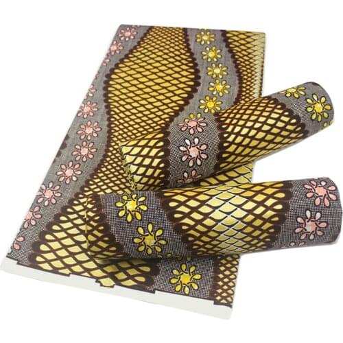 Ankara Wax Dye Printed Fabric 100%Cotton Veritable Soft High Quality African Nigerian Dress Material For Sewing 6 Yards G-W 5-20