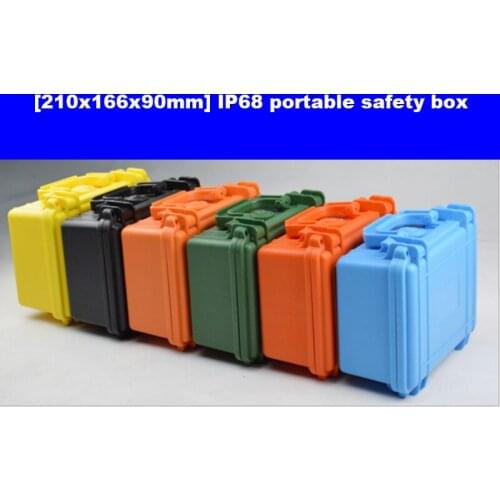 [210x166x90mm] IP68 portable safety box, equipment seal box, waterproof, dustproof and fall proof instrument case with foam
