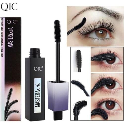 QIC Waterproof Liquid Mascara Eyes Makeup Black Cosmetics Lashes Brush Eye Lash Curling & Thick Eyelashes Mascaras Fast Dry Pen