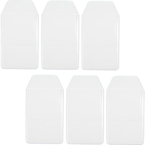 XRHYY 6 Pieces WHite Assorted Colors PVC Pocket Protector for Pen Leaks