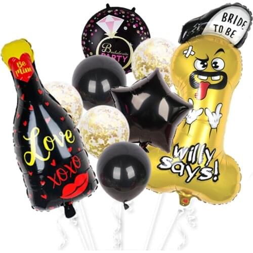 1set Bachelor Party Cartoon Penis Foil Balloons Wedding Decoration Balloon Bride To Be Balloon Spa Party Supplies Helium Globos