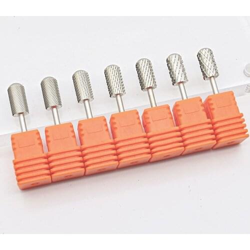 1pc Silver Nail Drill Bit Tungsten Carbide 5 in 1 Tapered Bits Drill Milling Cutter Cuticle for Acylic nails Nail Art Tools Ta64