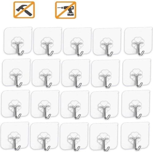 10 Pcs Strong Suction Hooks for home Kitchen and Bathroom transparent cup sucker hanger key holder Storage Hangers