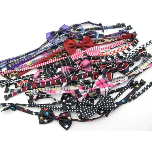20pc/lot Factory Sale New Colorful Handmade Adjustable Dog Pet Tie Bow Ties Cat Neckties Dog Grooming Supplies P088