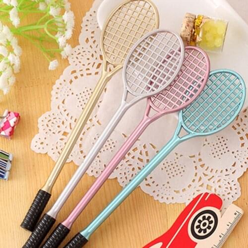 24 Pcs Korea Stationery Office Supplies Wholesale Creative Badminton Racket Insert Pen Wholesale kawaii school supplies