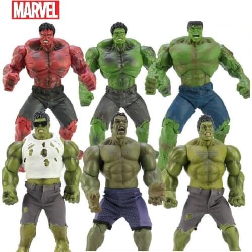 26cm Avengers Marvel Hulk Thor 3 Ragnarok Hands Moveable War Hammer Battle Axe Gladiator BJD Hulk Action Figure Model Toy Gifts