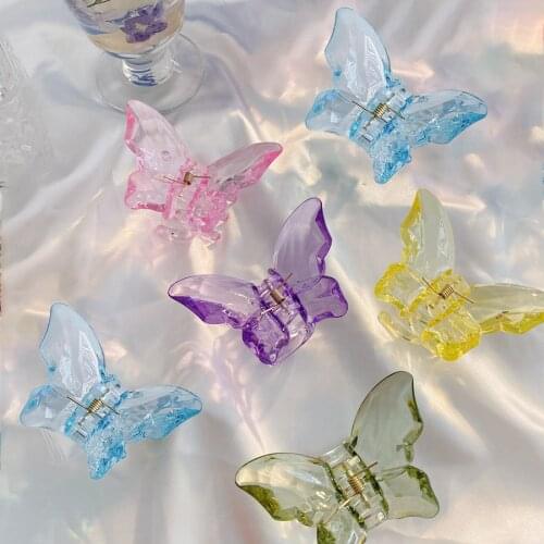 3.3 Inch Butterfly Acrylic Hair Claw Clips Jaw Clips Hair Clip Beautiful Butterfly Hair Clips Hair Accessories For Women Girls