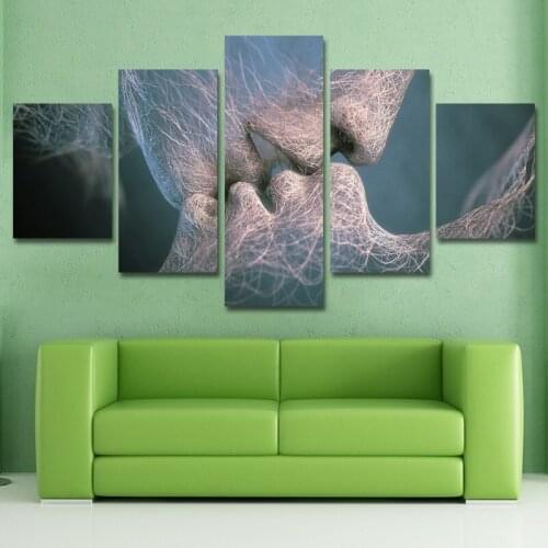 Five people died love abstract paintings of modern family sitting room adornment art print canvas wall