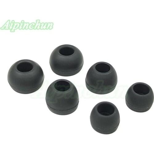 Aipinchun 6Pairs S M L Size Black Silicone Gel Earbud Cushion Ear Pads Covers Tips For In-Ear Earphone Headphone New