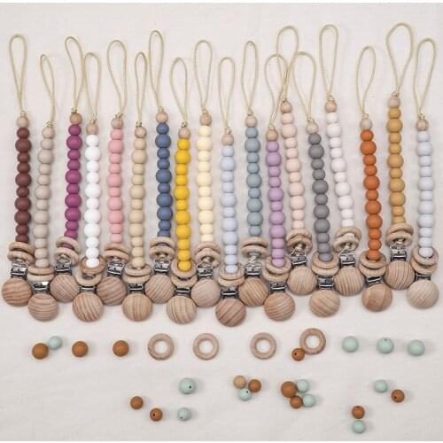 Newborn Anti-Bacterial Inventory Safety Easily Cleaned Non-slip Pacifier Holder Training Feeding Pacifier Chain Clip