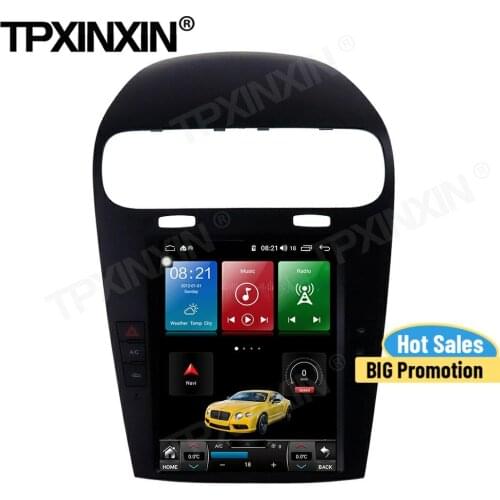 128G Tesla Screen Carplay Android Car Radio 2 Din Stereo Receiver For Dodge Journey GPS Navigation Auto Audio Recorder Head Unit