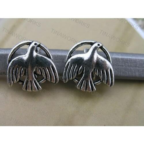 FREE SHIPPING 30pcs Antique-Silver 10.4x6.4mm Eagle Slider Spacer For Licorice Leather--PAT187