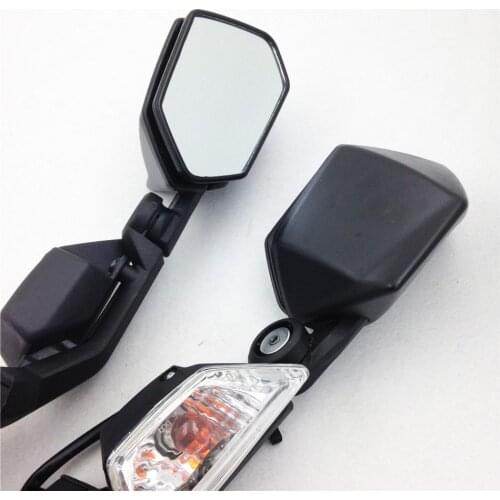 Motorcycle Turn Signal Indicator Integrated Side Rearview Mirrors For Kawasaki Ninja ZX10R 2004-2010, ZX6R 2005-2008 Aftermarket