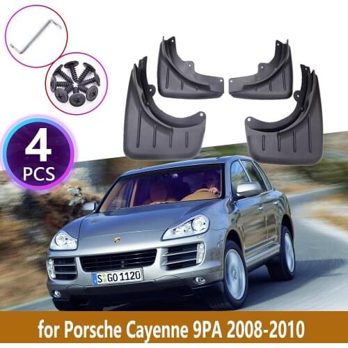 Mudguards For Porsche Cayenne 9PA 2008 2009 2010 Cladding Splash Mud Flaps Mud Guards Mudflap Protect Front Rear Car Accessories