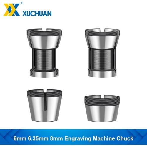 Milling Cutter Collet Chuck 6mm 6.35mm 8mm Engraving Machine Chuck For Wood Router Bits Engraving Trimming Milling Cutter