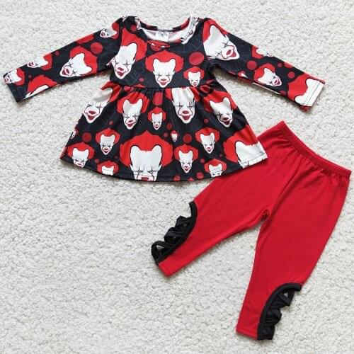 Hot Sale Kids Designer Clothes Girls Halloween Sets Fashion Boys Clothing Toddler Baby Girls Clothes Boutique Sibling Outfits